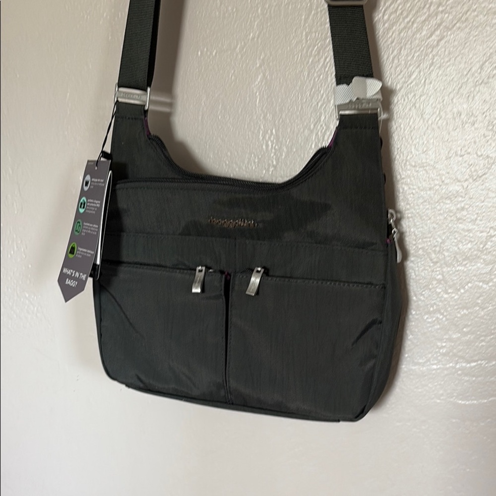 Baggallini Gray Shoulder/Cross Body Bag with Adjustable Strap